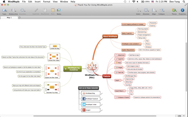MindMaple Pro 1.3.1 – A powerful mapping options. screenshot