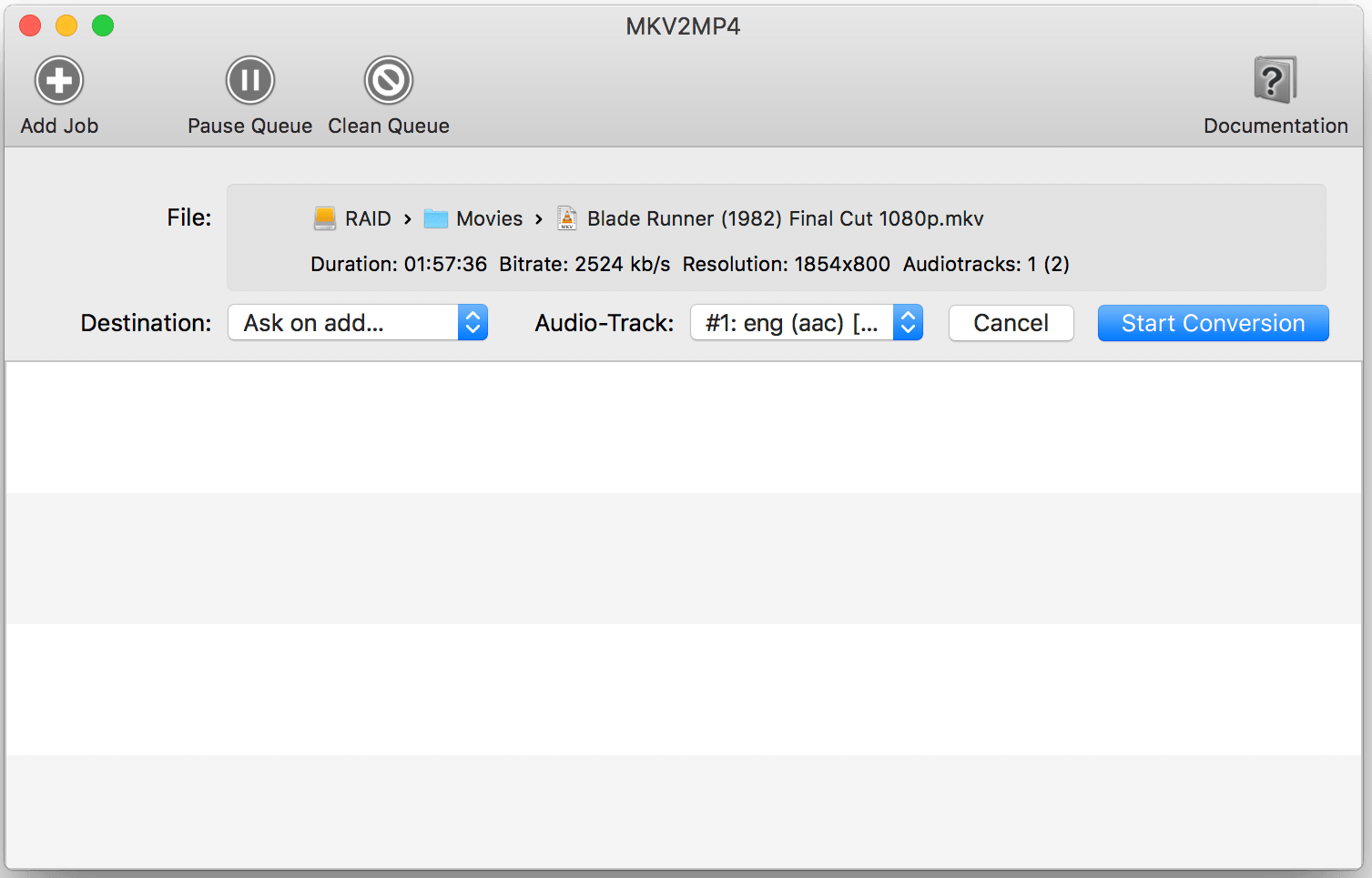 MKV2MP4 1.4.15 (1812) screenshot