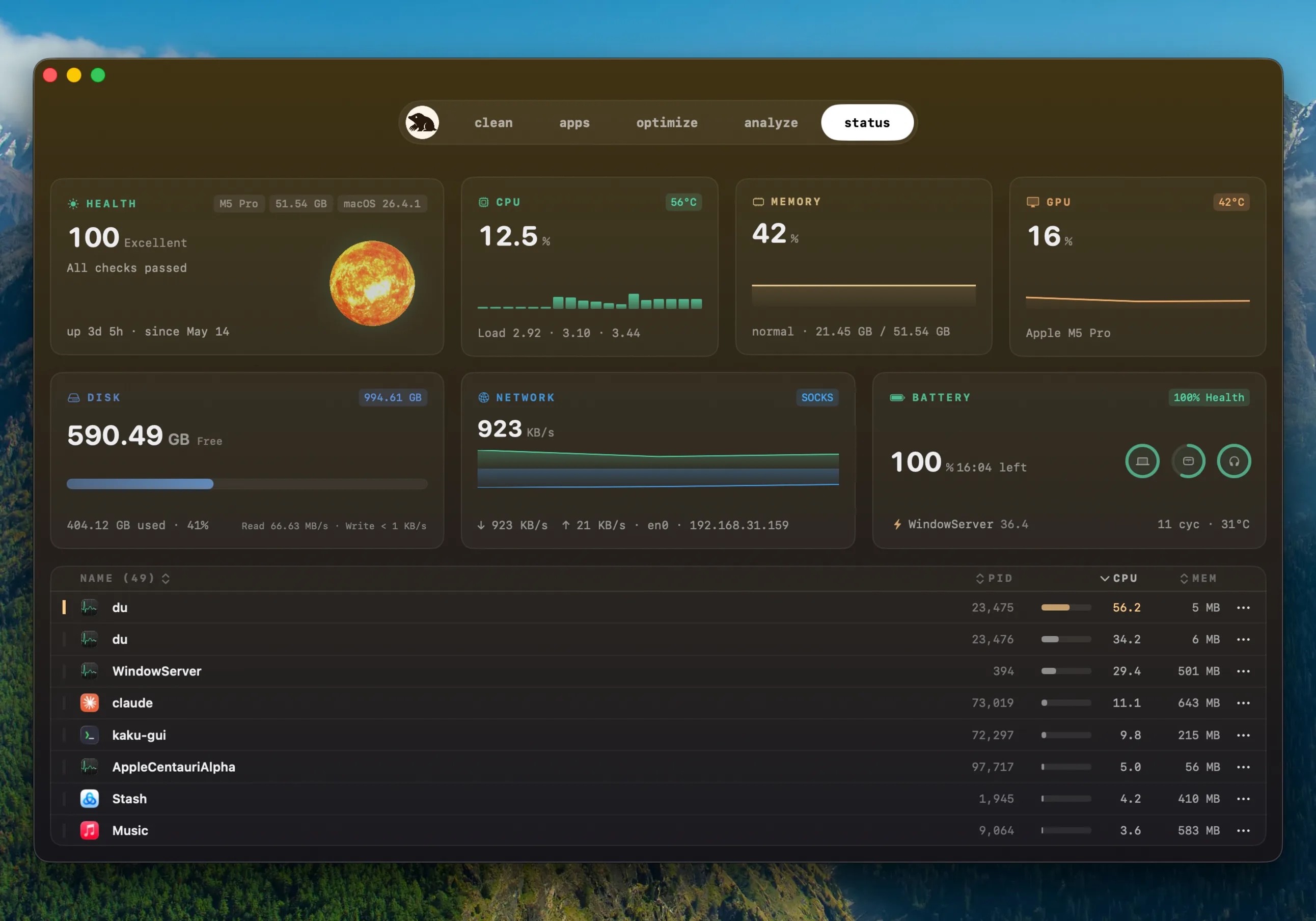 Mole 1.13.0 screenshot
