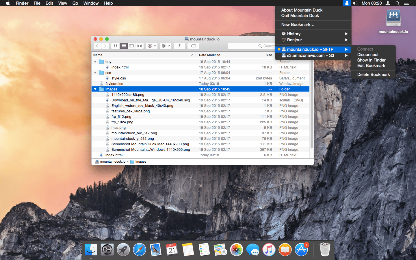 Mountain Duck 2.2.2 – Mount server and cloud storage as a local disk. screenshot
