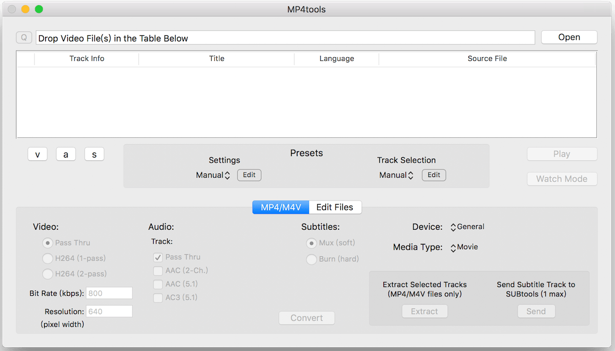 MP4tools 3.7.0 – Create and edit .MP4 video files. screenshot