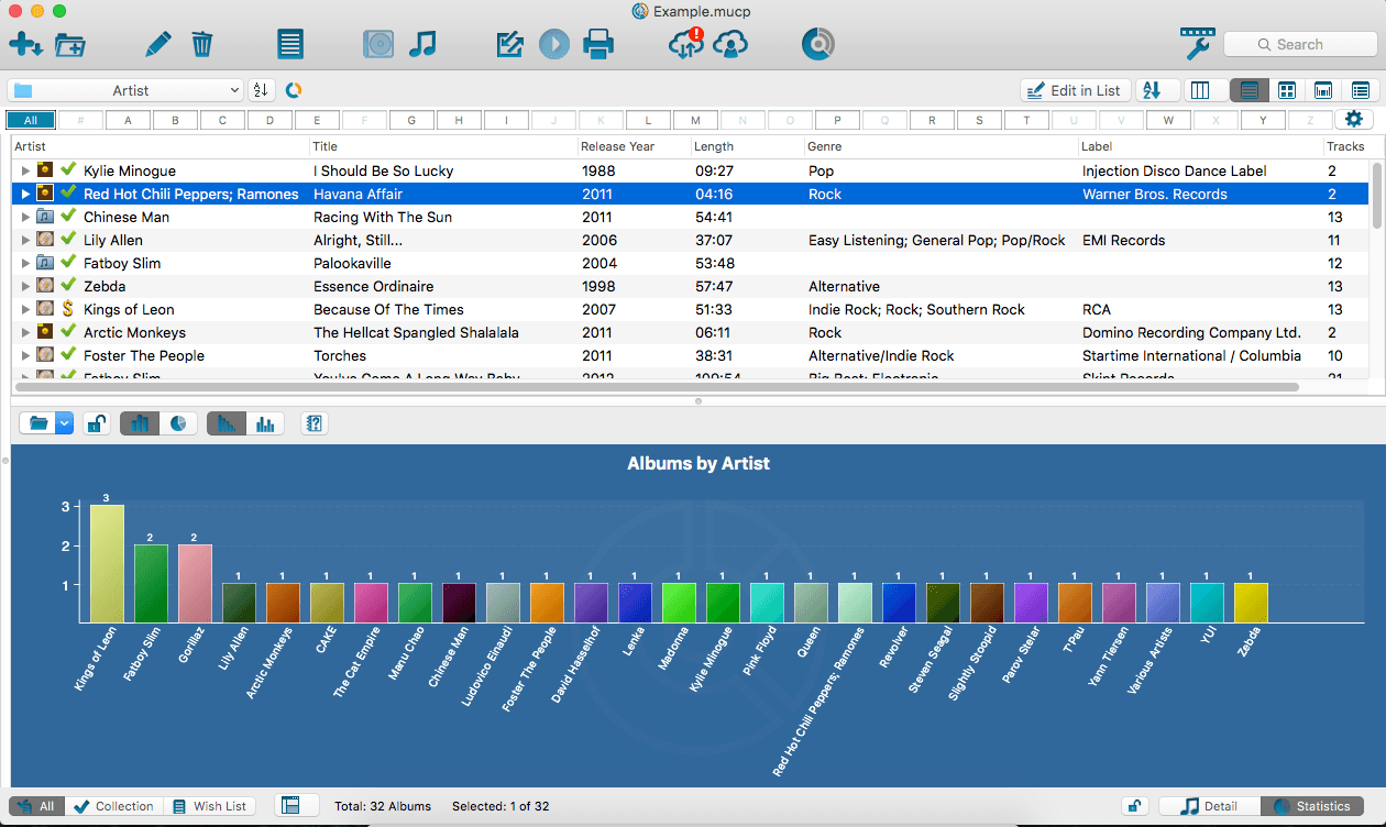 Music Collector 18.0.4 – Catalog your CDs in a database automatically. screenshot