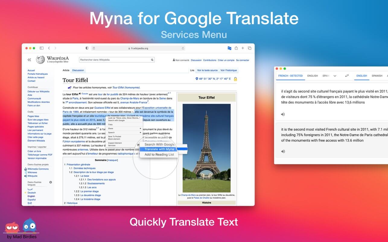 Myna for Google Translate 2.3 screenshot
