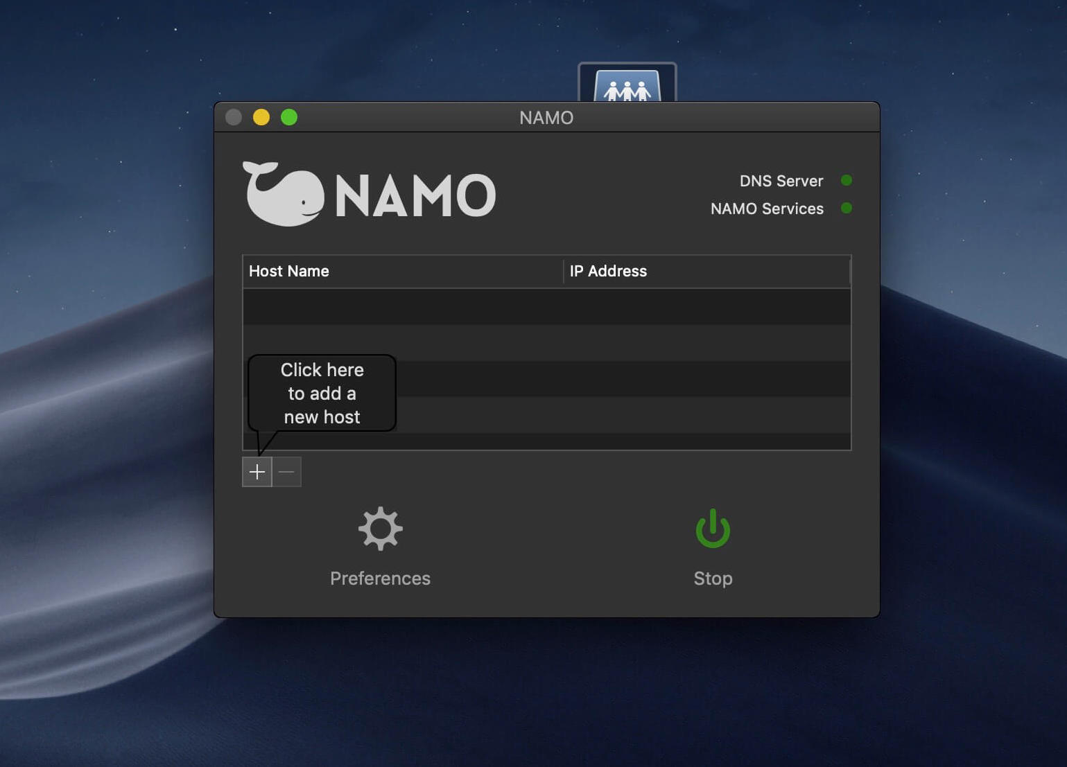 NAMO 2.0.1 screenshot