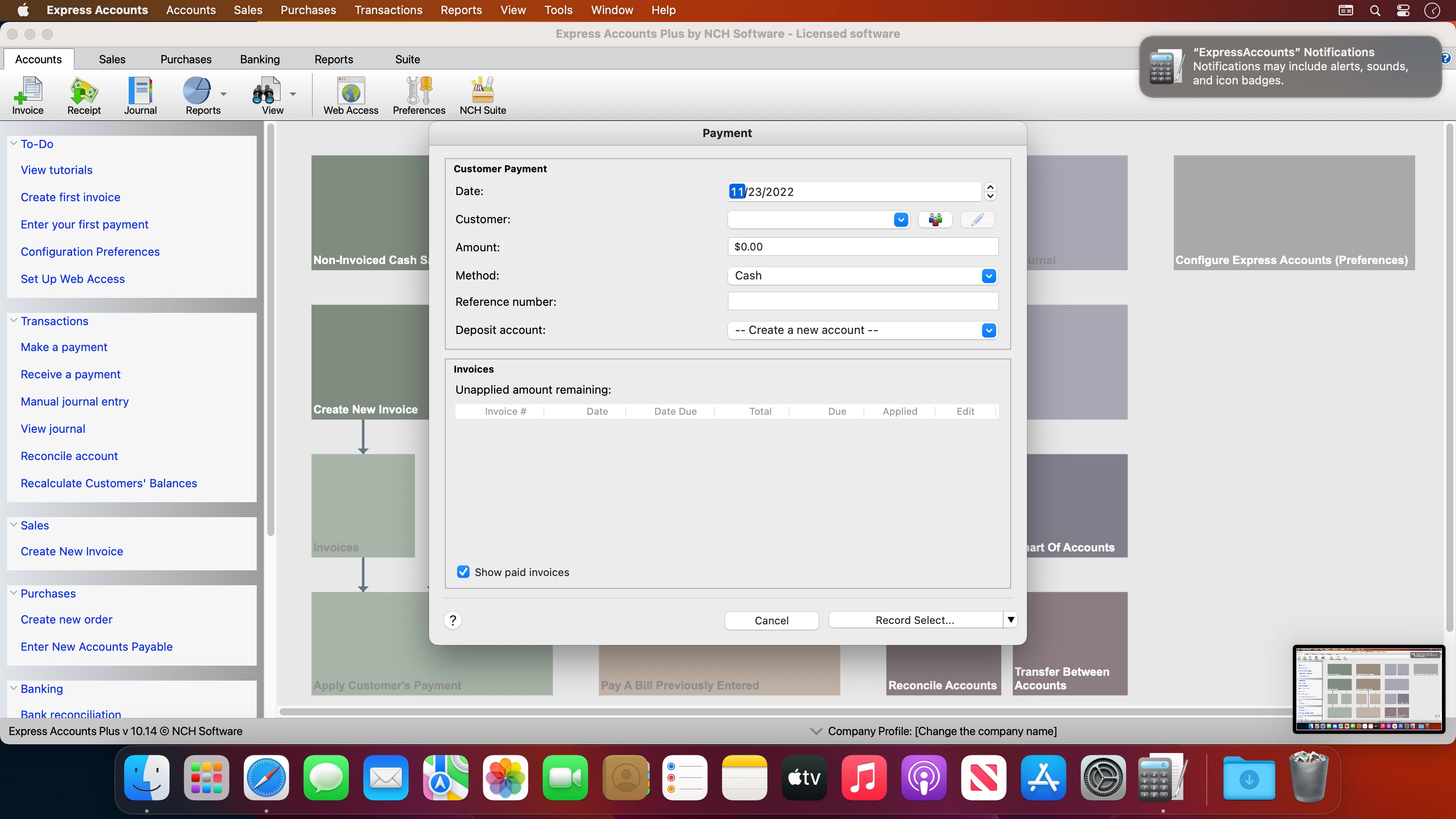 NCH Express Accounts Plus 10.14 screenshot
