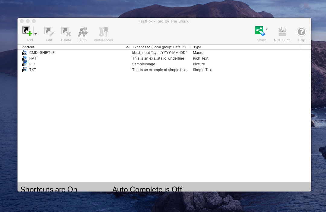 NCH FastFox 3.00 screenshot