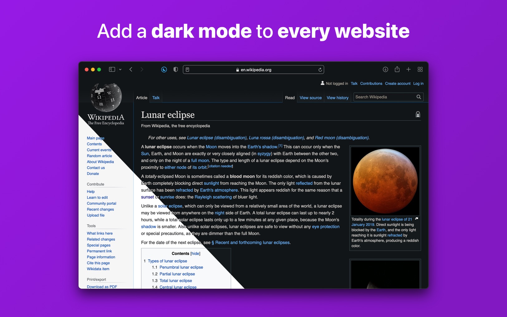 Noir – Dark Mode for Safari 2026.1.8 screenshot