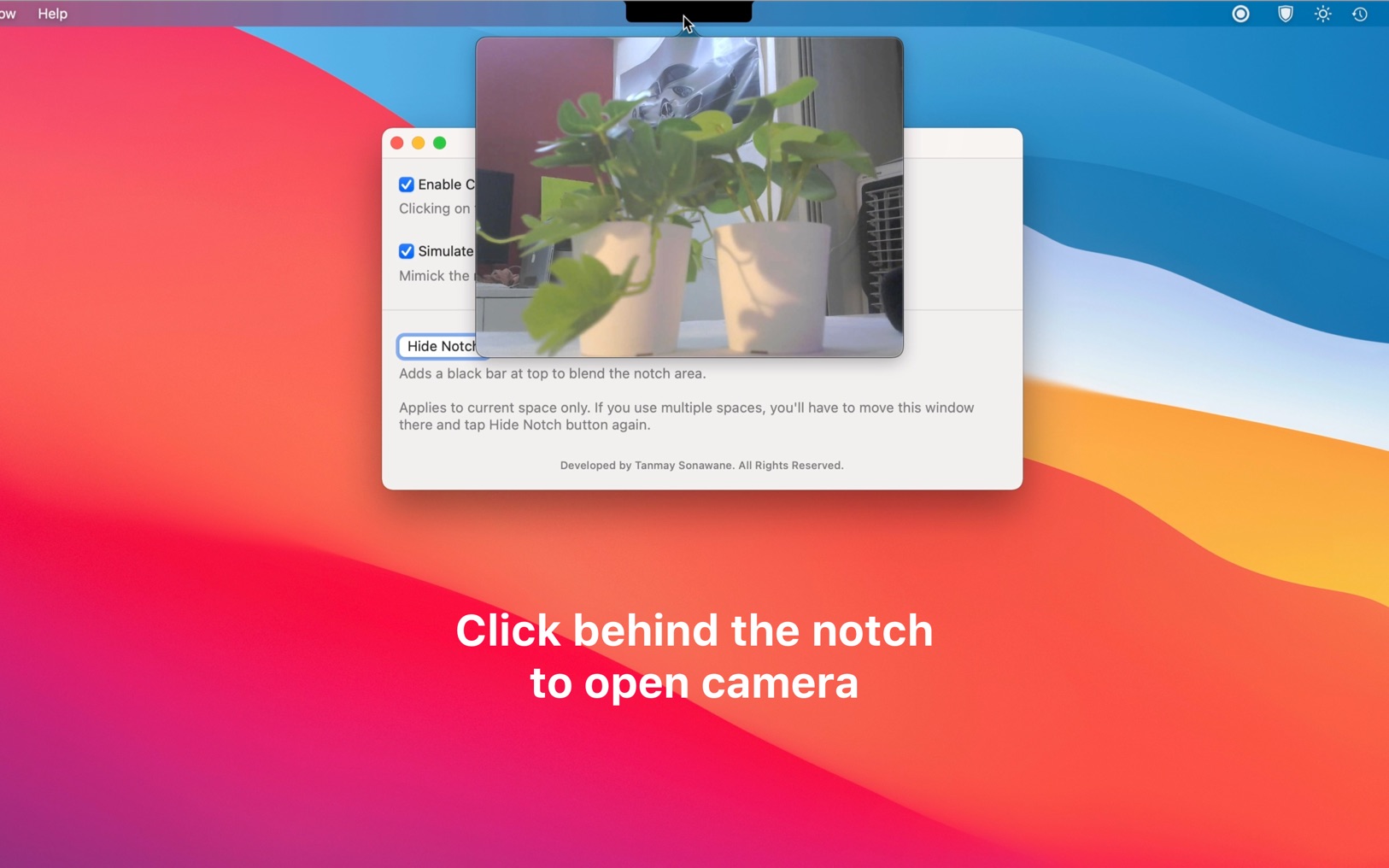 NotchCam 1.4 screenshot