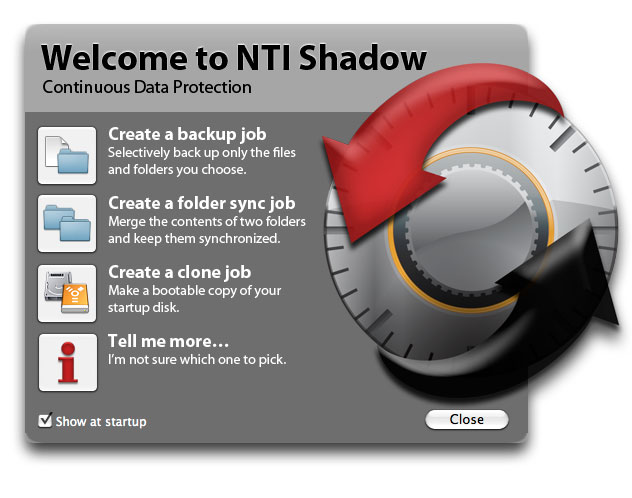 NTI Shadow 5.0.0.55 – Protect and back-up important data files. screenshot