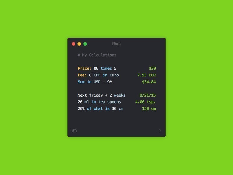 Numi 3.34 screenshot