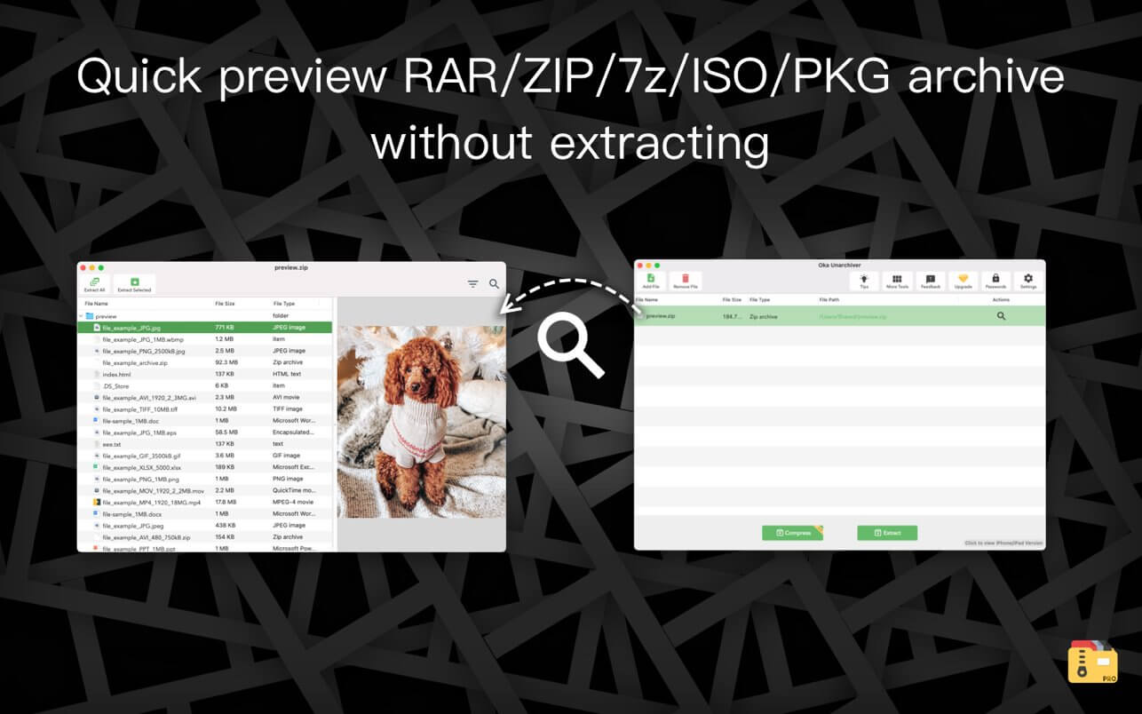 Oka Unarchiver Pro 2.1.16 screenshot