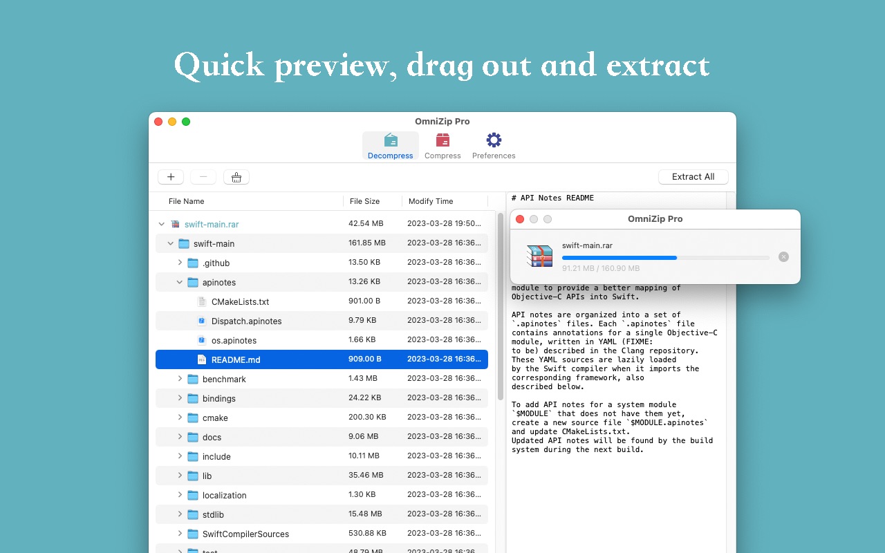 OmniZip – Universal Extractor Pro 2.4.3 screenshot