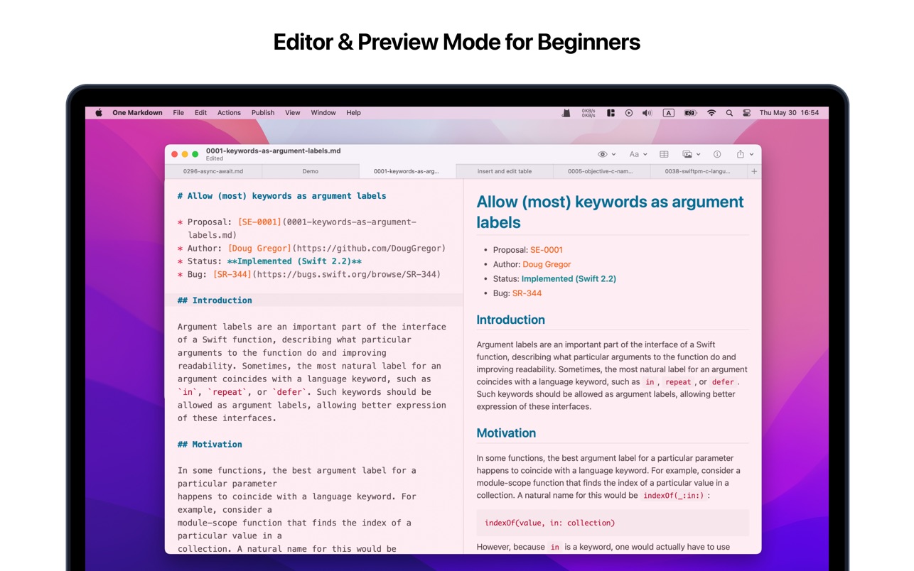 One Markdown 1.5.7 screenshot