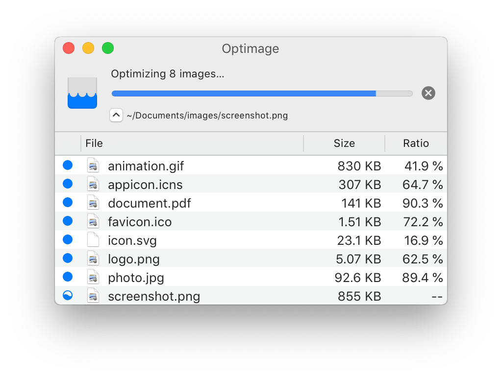 Optimage 3.5.1 screenshot