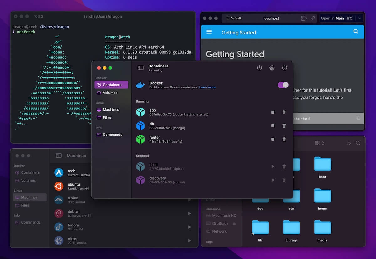 OrbStack 0.16.1 beta screenshot