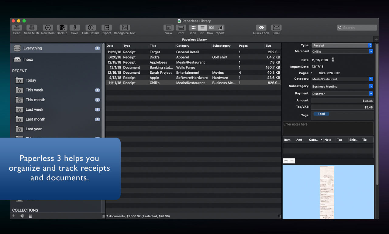 Paperless 3.0.0 – Digital documents manager. screenshot