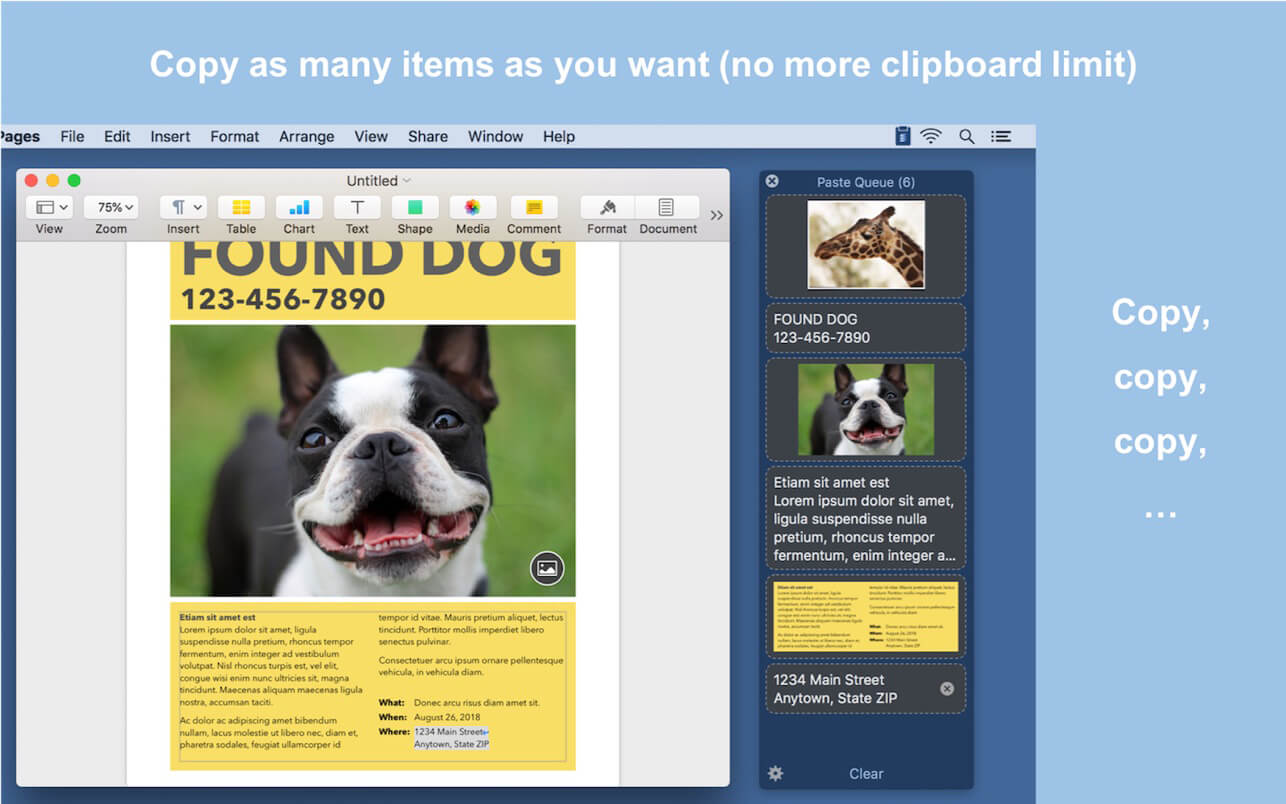 Paste Queue 1.6.5 screenshot