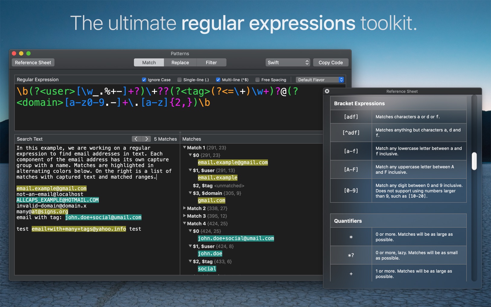 Patterns – The Regex App 1.3 screenshot