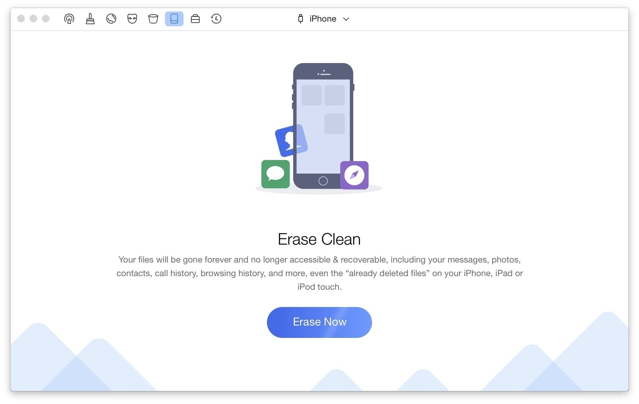 PhoneClean 5.3.0 – Reclaim free space on your iOS devices. screenshot