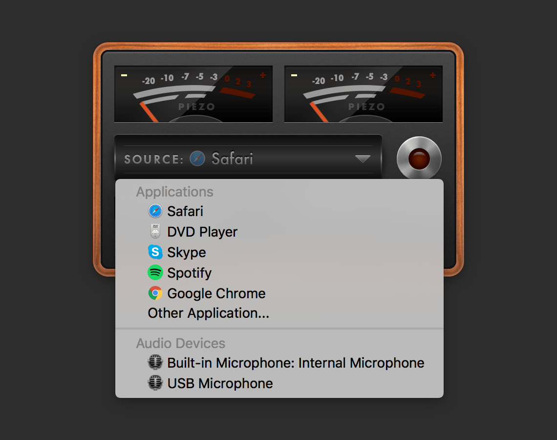 Piezo 1.5.7 – Quickly record audio from any application. screenshot
