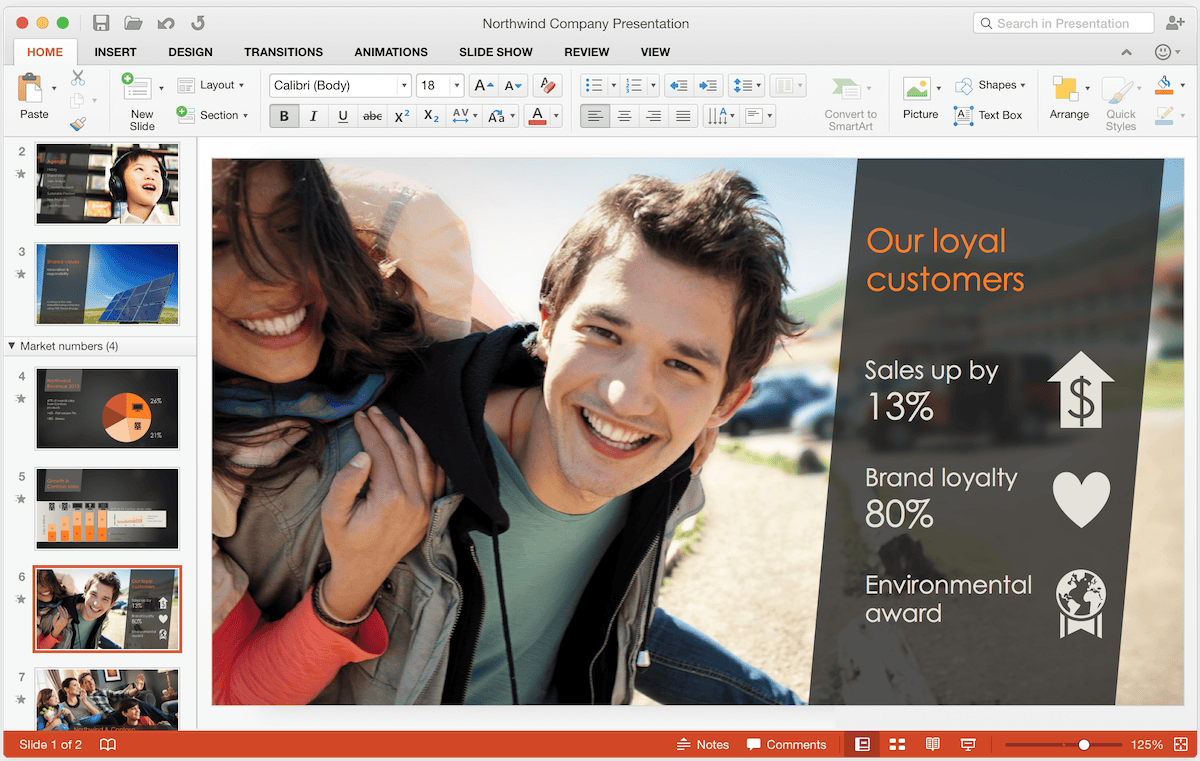 Powerpoint 2016 16.16.5 – Microsoft’s presentation designer. screenshot