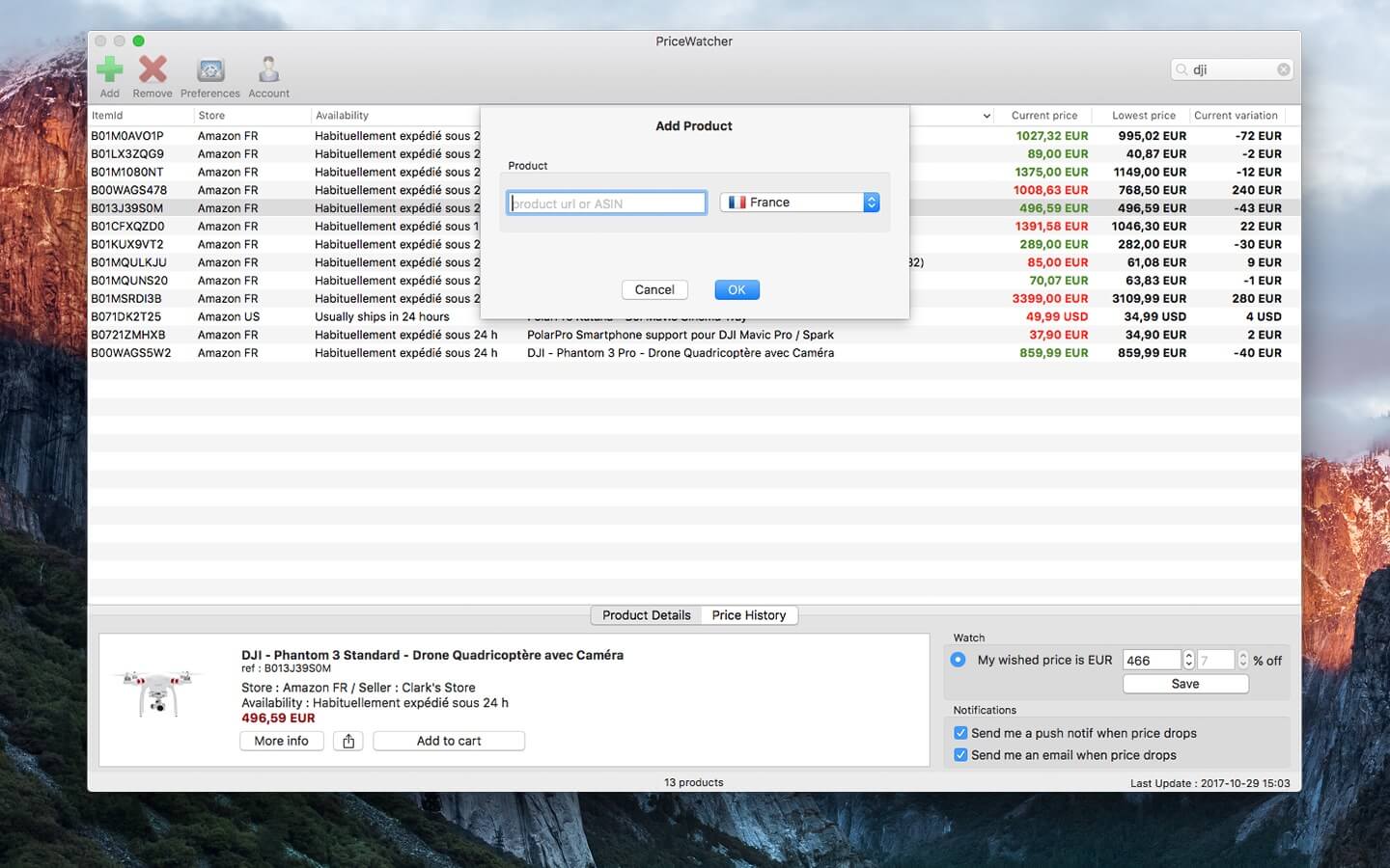 PriceWatcher 1.2.47 screenshot