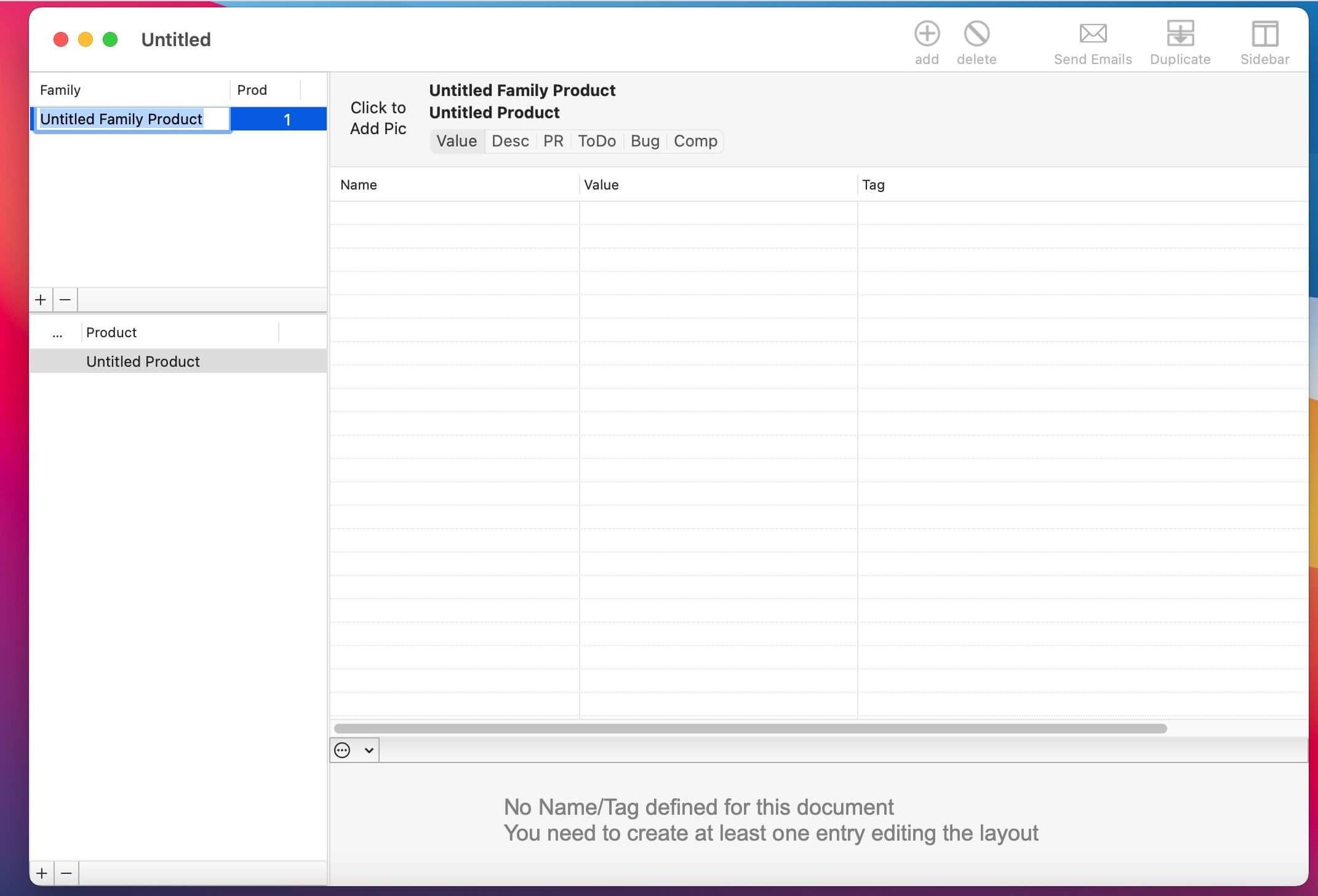 Product Manager 2.6.3 screenshot
