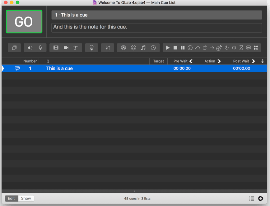 QLab Pro 4.2.2 – Create media sequences for live shows. screenshot