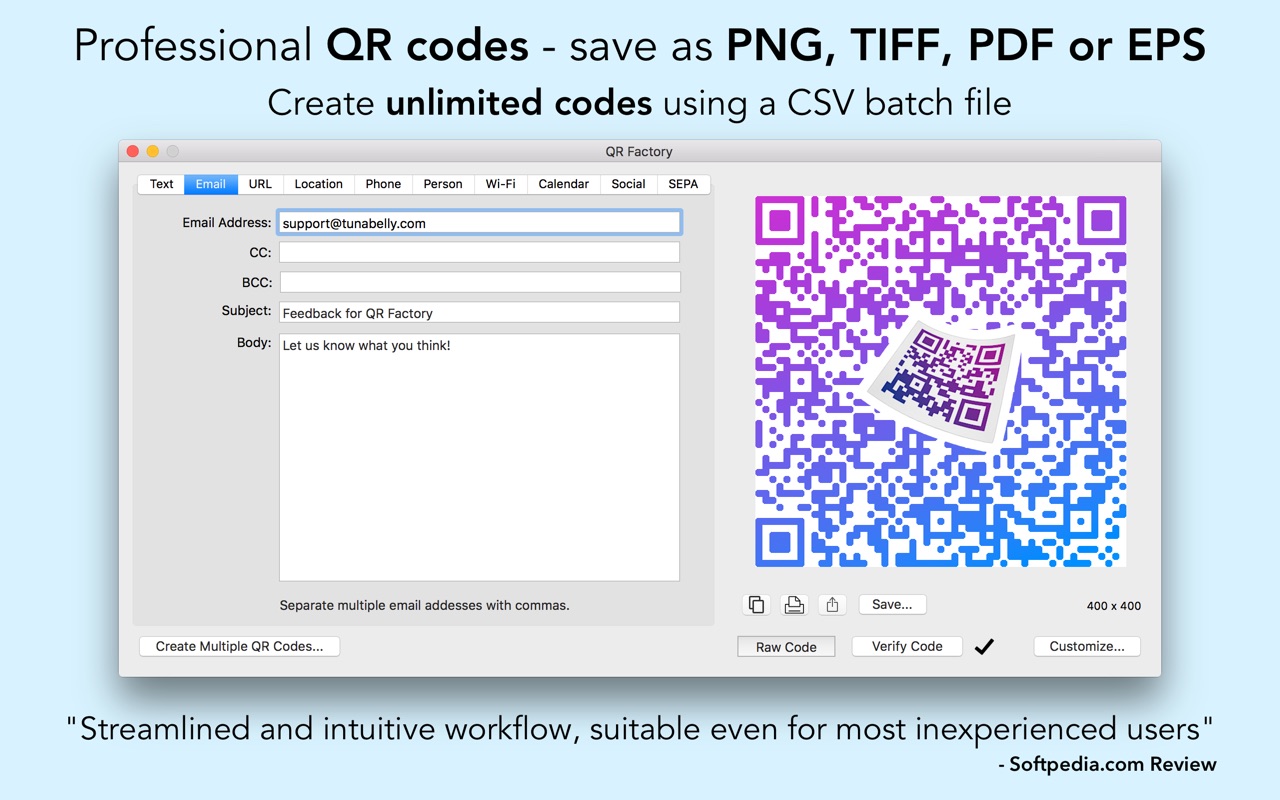 QR Factory 2.9.17 screenshot