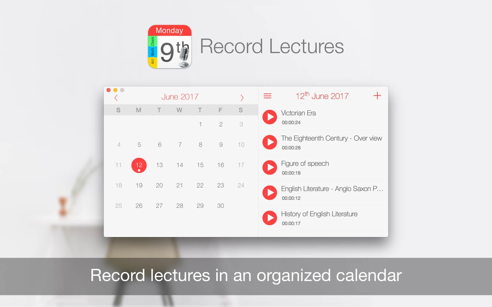 Record Lectures 3.1.1 – Record class lectures. screenshot