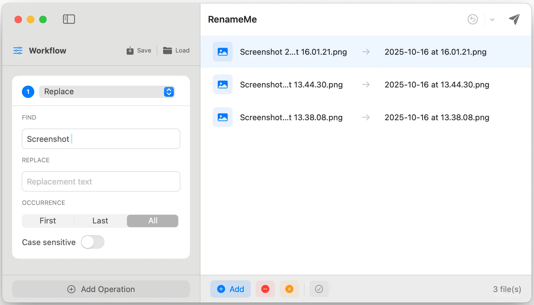 RenameMe 2.3 screenshot