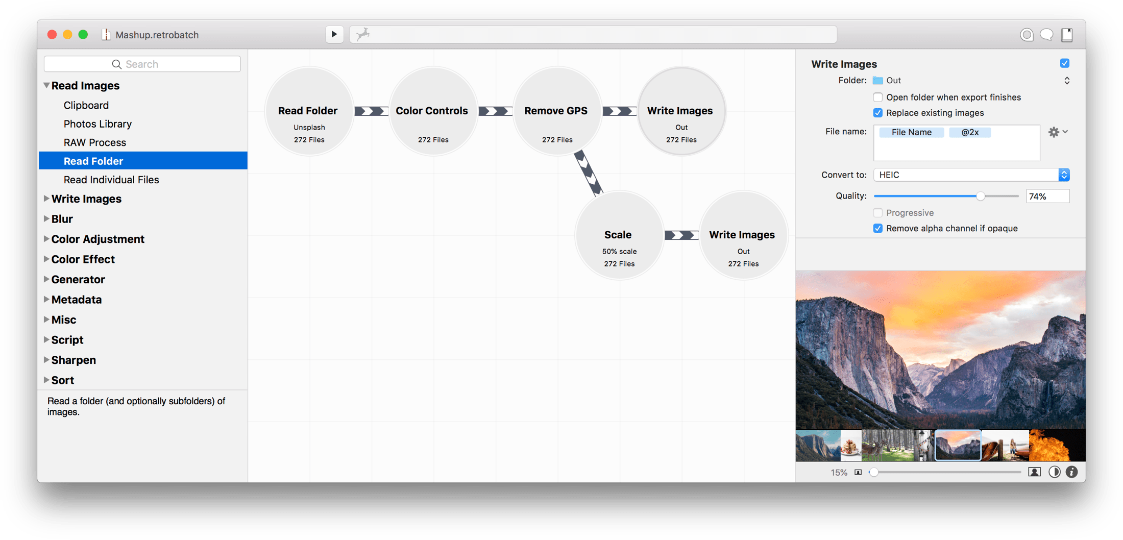Retrobatch Pro 2.3.1 screenshot