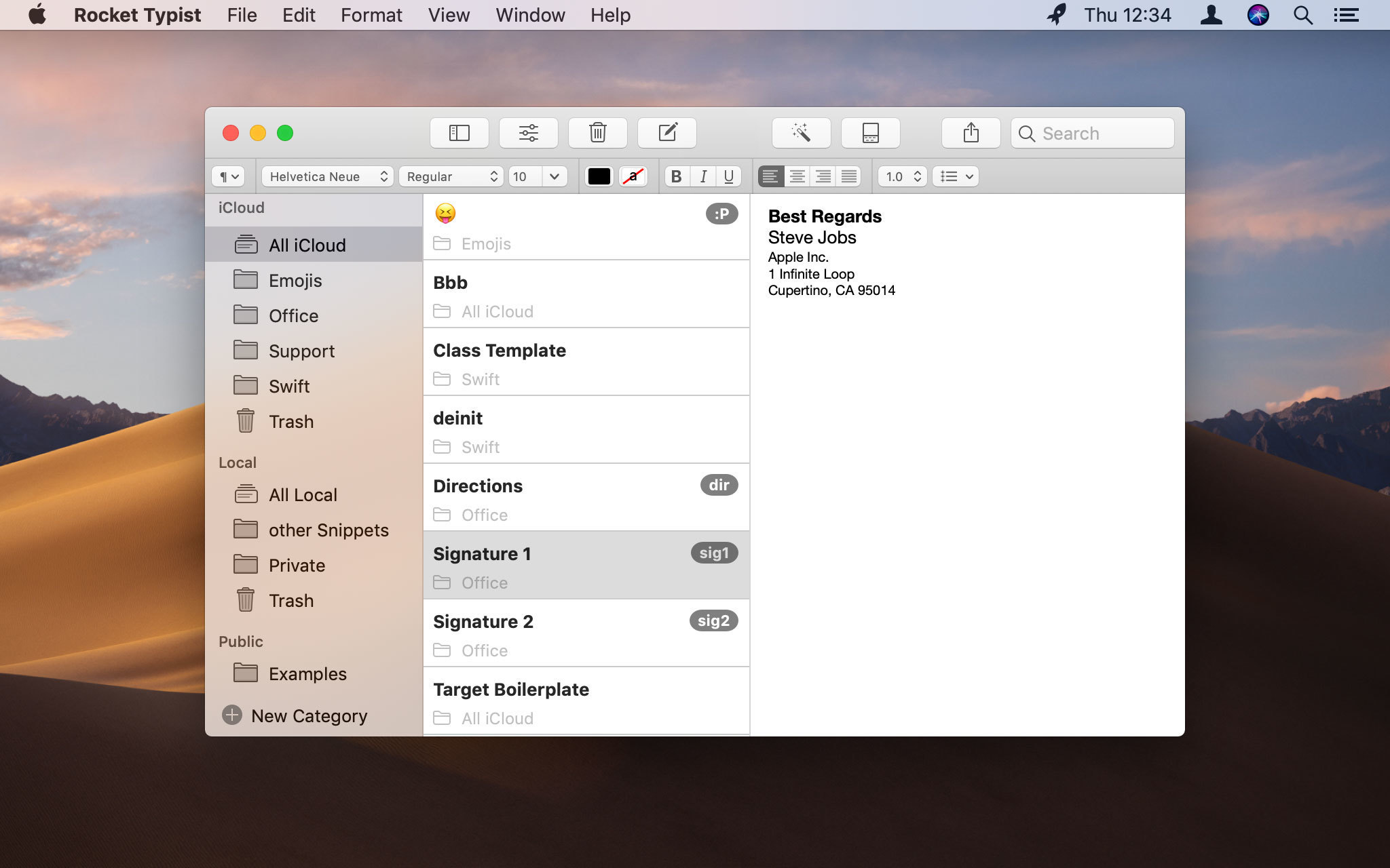 Rocket Typist Pro 2.1 – Expand typed abbreviations. screenshot