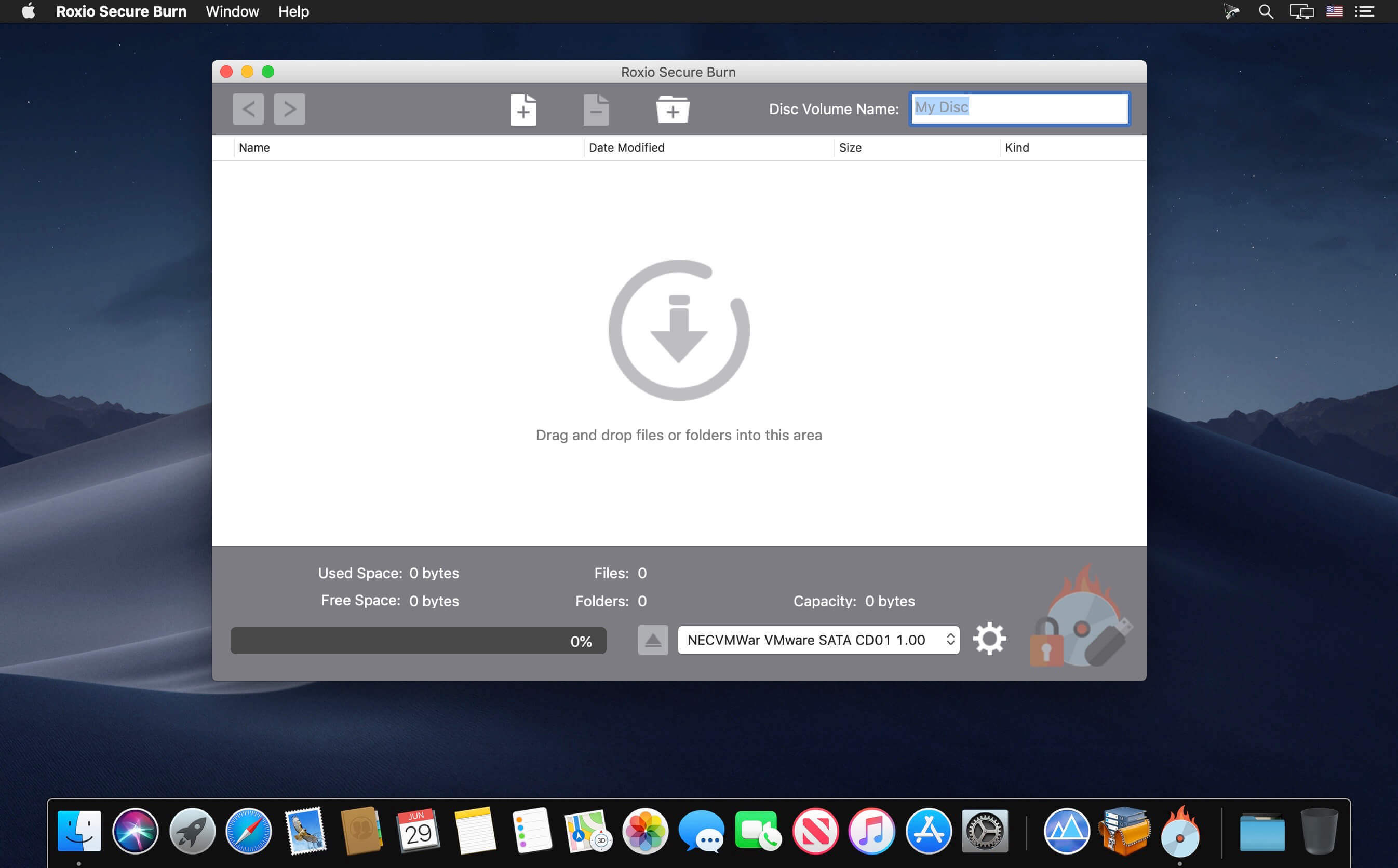 Roxio Secure Burn 1.2 screenshot