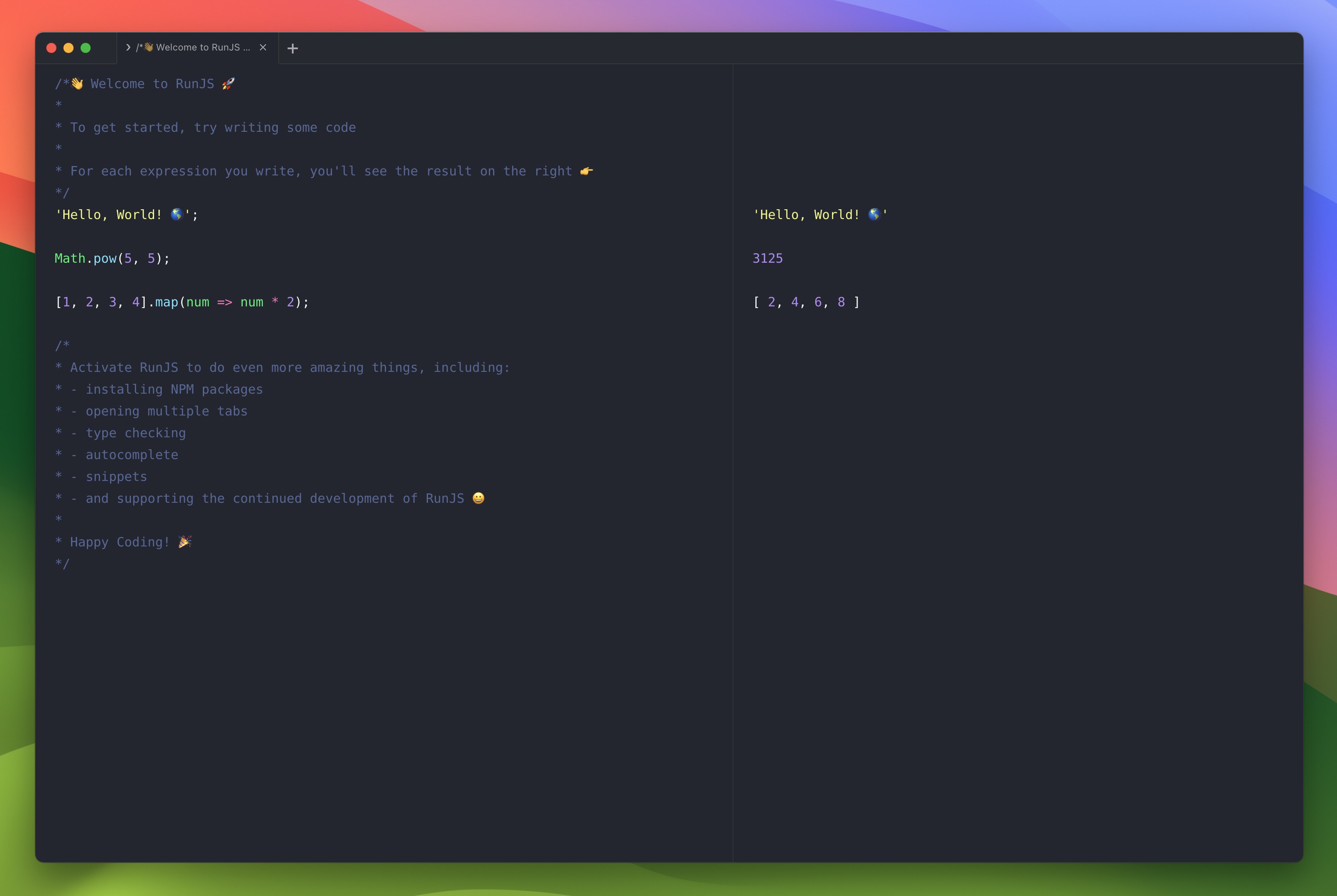 RunJS 2.12.1 screenshot