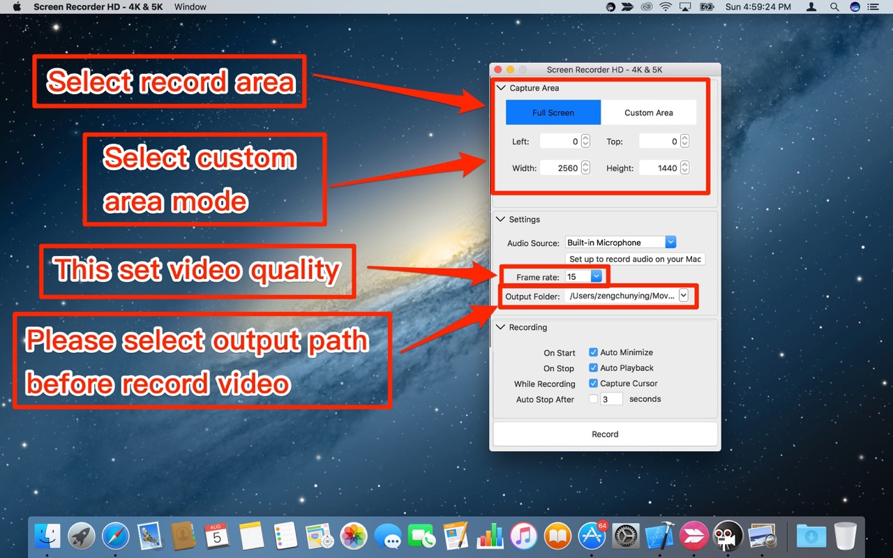 Screen Recorder HD 2.1.2 – Record any kind of screen video. screenshot