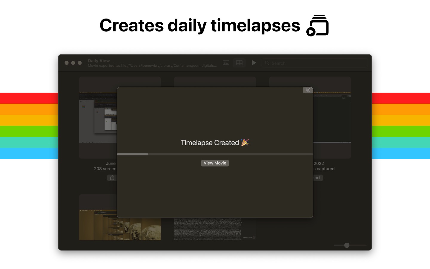 Screen Timelapse 1.8 screenshot