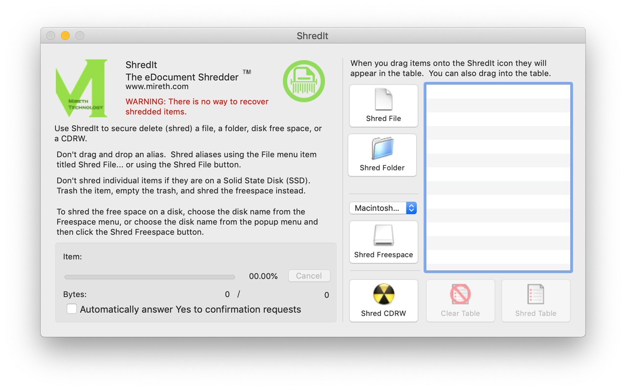 ShredIt X 6.4.0 screenshot