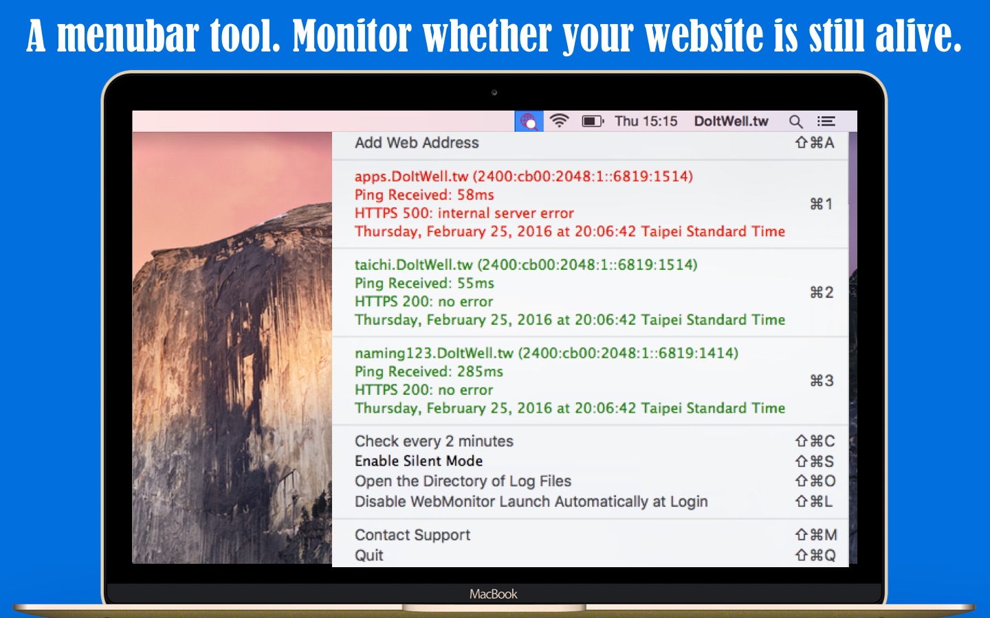 Simple WebMonitor 1.6.1 screenshot