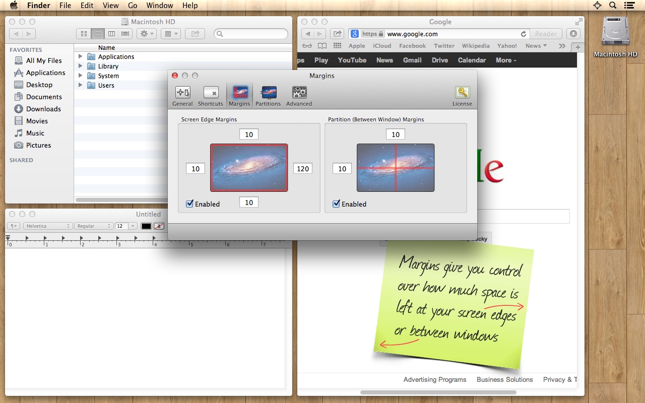 SizeUp 1.7.4 – Quickly position a window to fill a designated part of your screen. screenshot