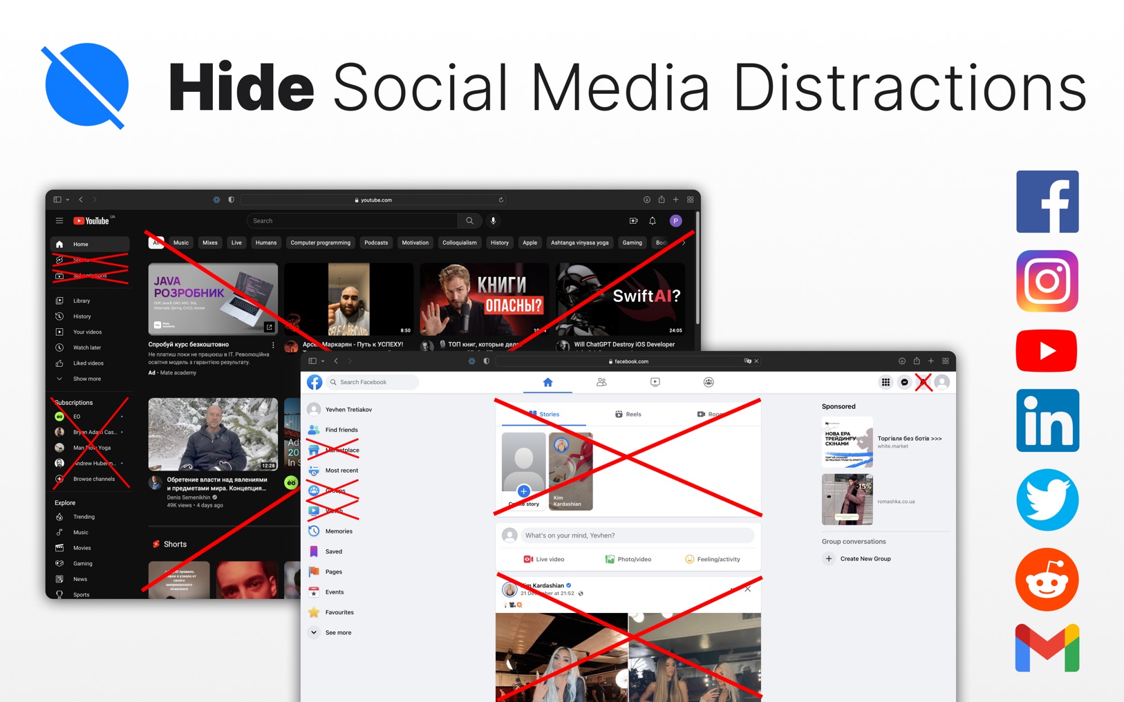 SocialFocus – Hide Distractions 1.8 screenshot