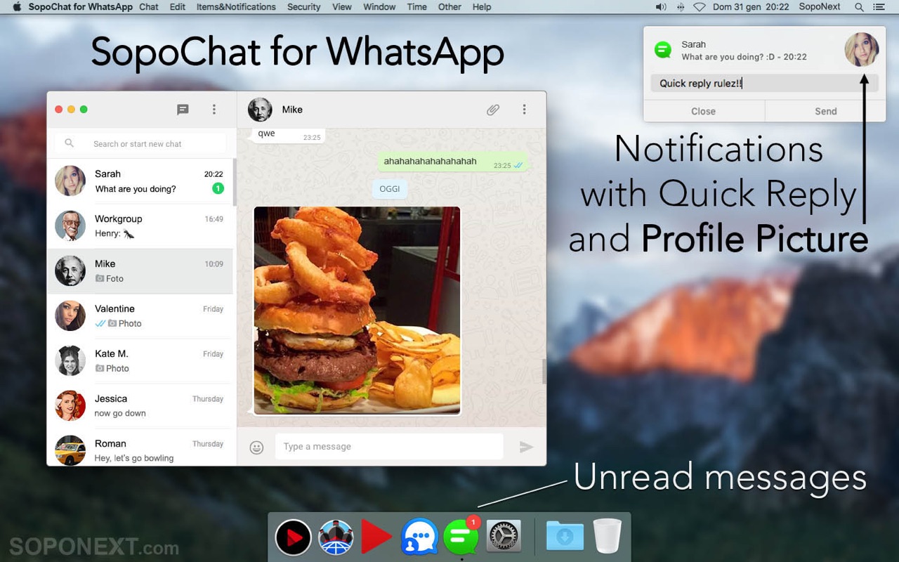 SopoChat for WhatsApp 3.3 – Chat client for WhatsApp (was DeskChat). screenshot