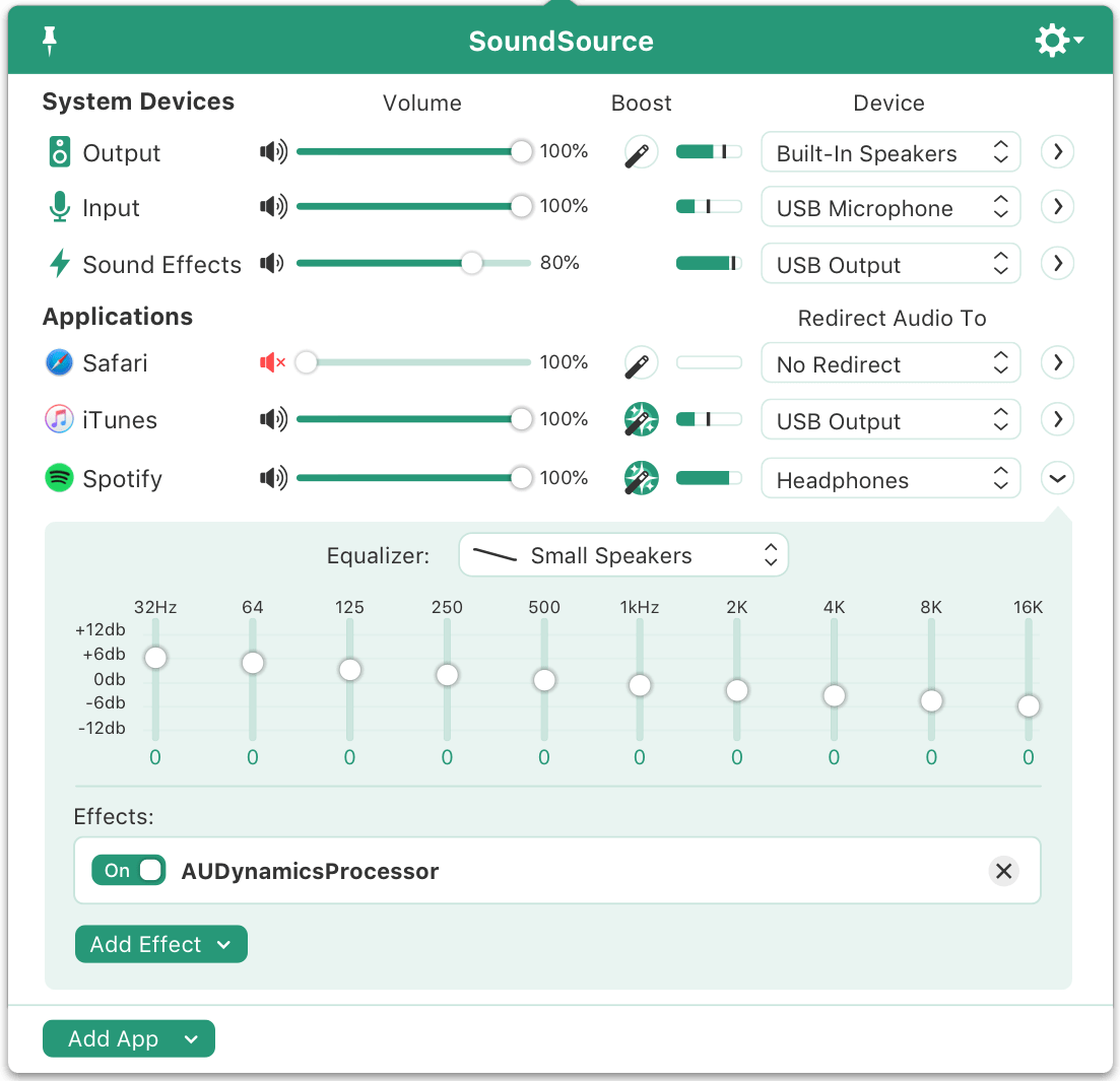 SoundSource 3.1.1 – Switch your audio input sources easily. screenshot