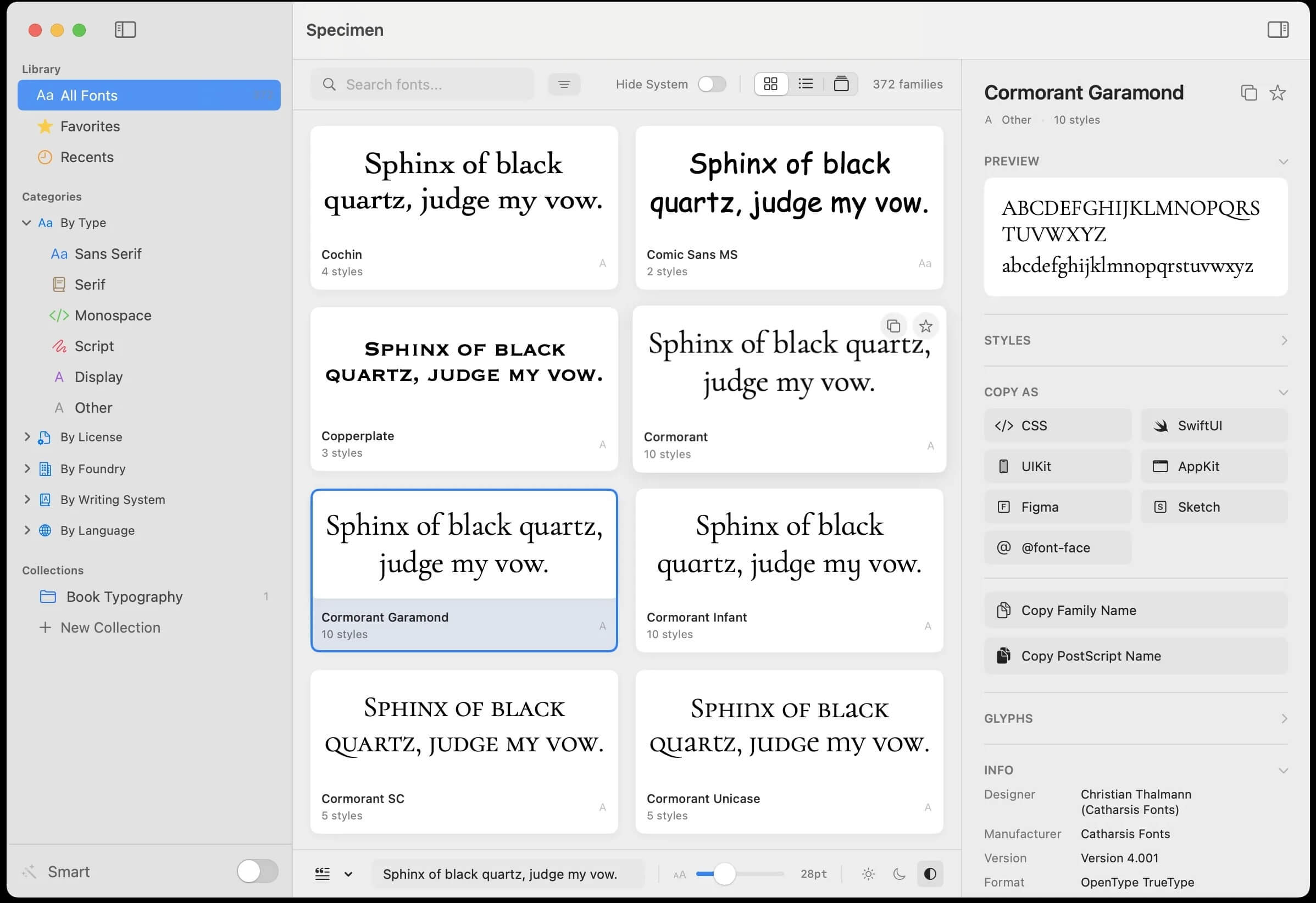 Specimen 1.0.5 screenshot