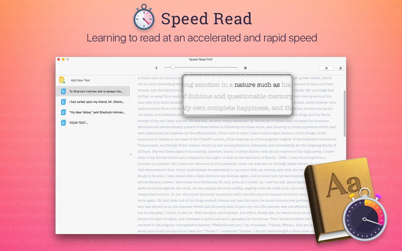 Speed Read 2.0.1 – Reading Technique. screenshot
