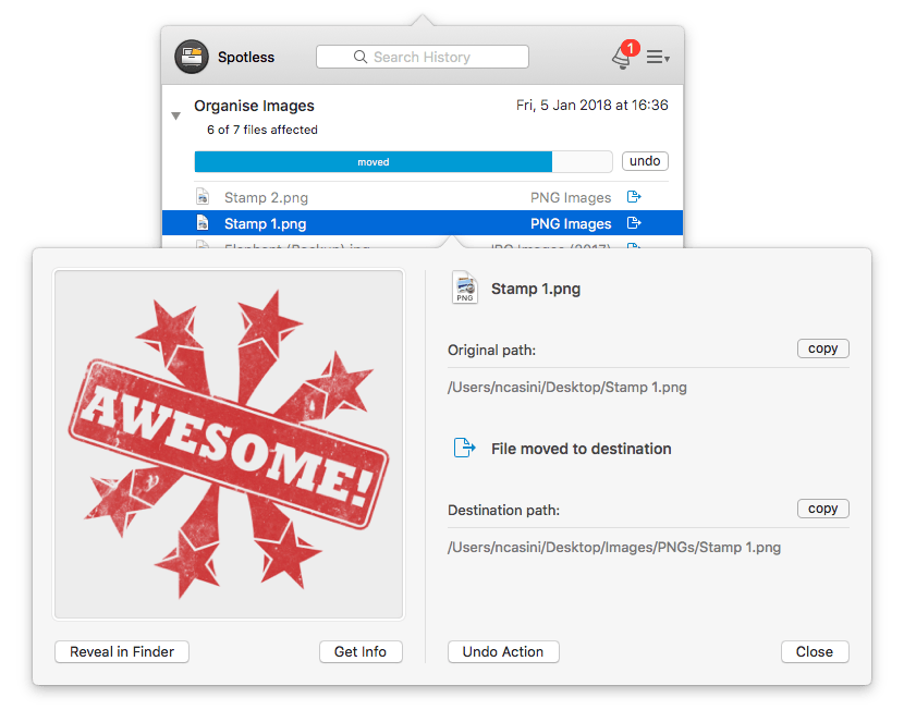 Spotless 1.1 – Organise files like magic. screenshot