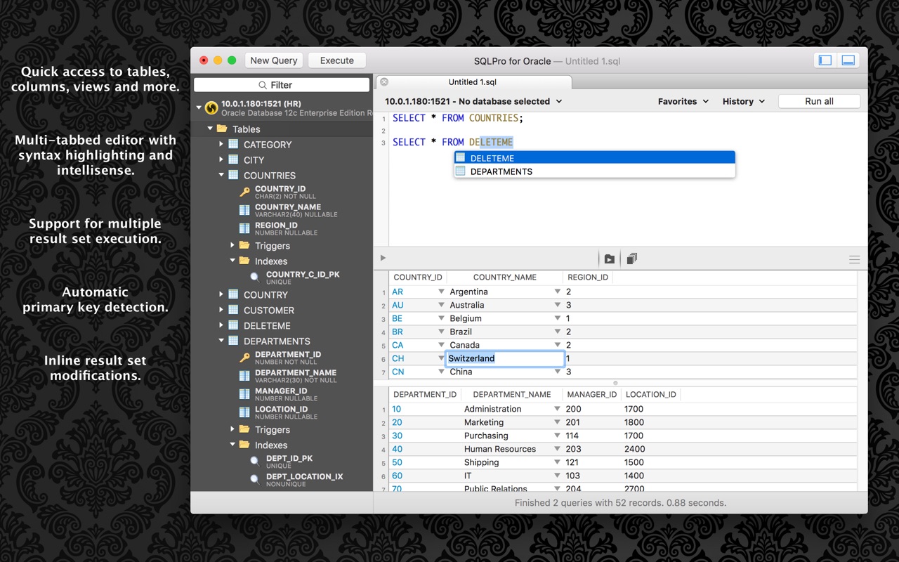 SQLPro for Oracle 1.0.302 – Oracle database management. screenshot