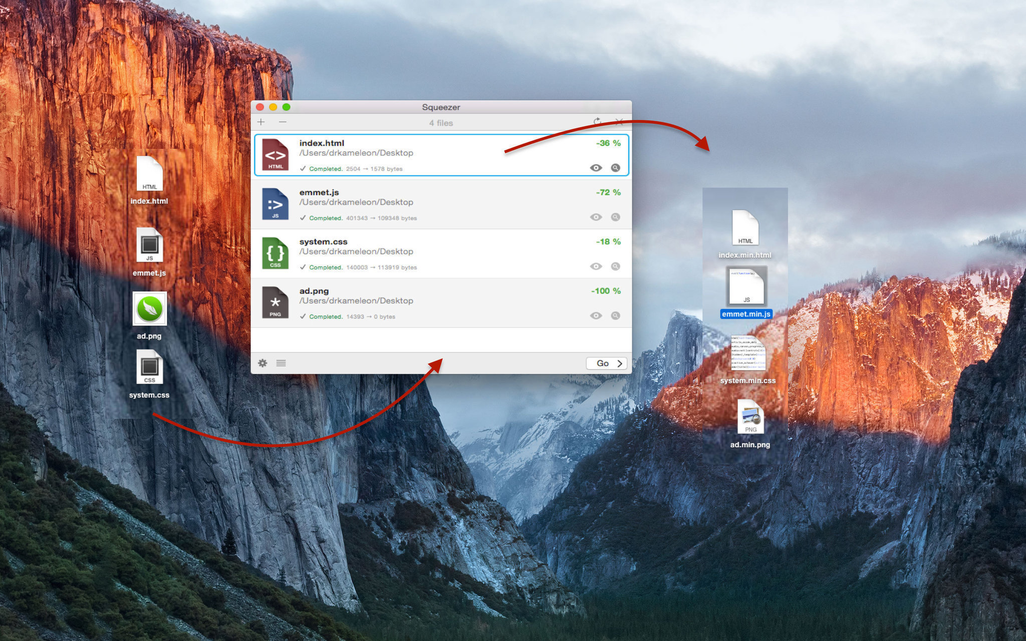Squeezer 2.9.6 screenshot