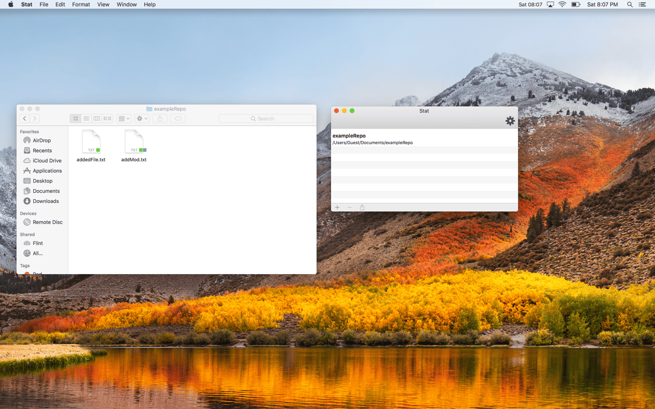 Stat 18.0 – Git integration with Finder! screenshot