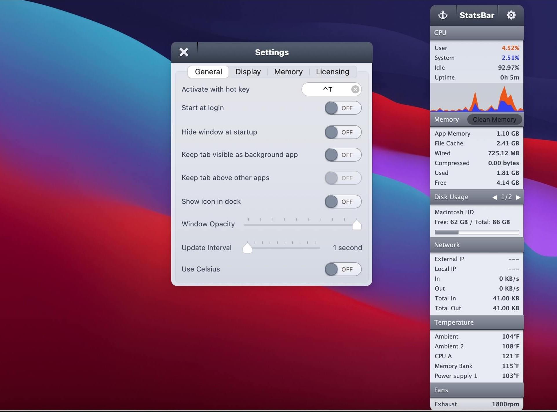 StatsBar 2.9 screenshot
